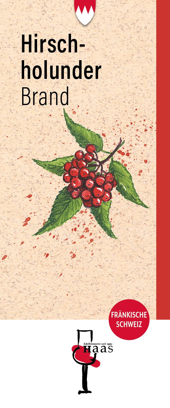 Produktlabel für Hirschholunder Brand