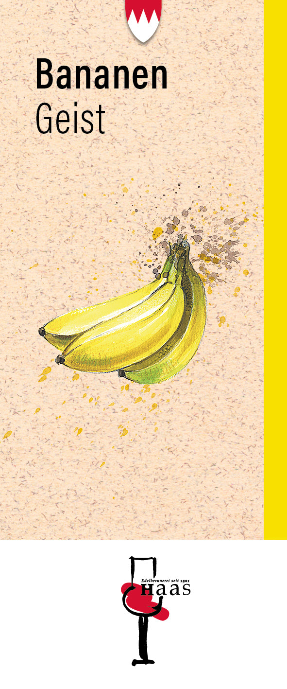 Produktlabel für Bananen Geist