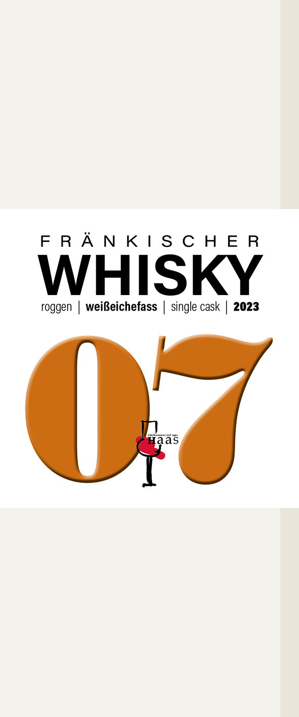 Produktlabel für Whisky Roggen | Weißeichefass | single cask 2023