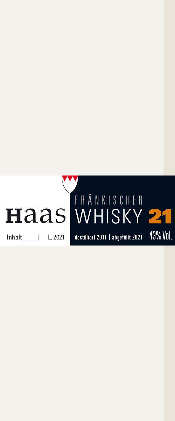 Produktlabel für Whisky | 10 Jahre gelagert | single malt, single cask 2021