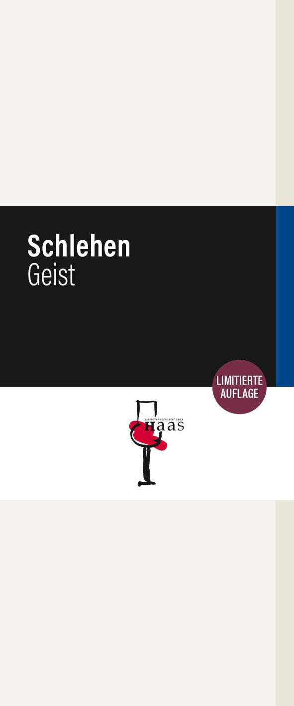 Produktlabel für Schlehengeist (limitierte Auflage)