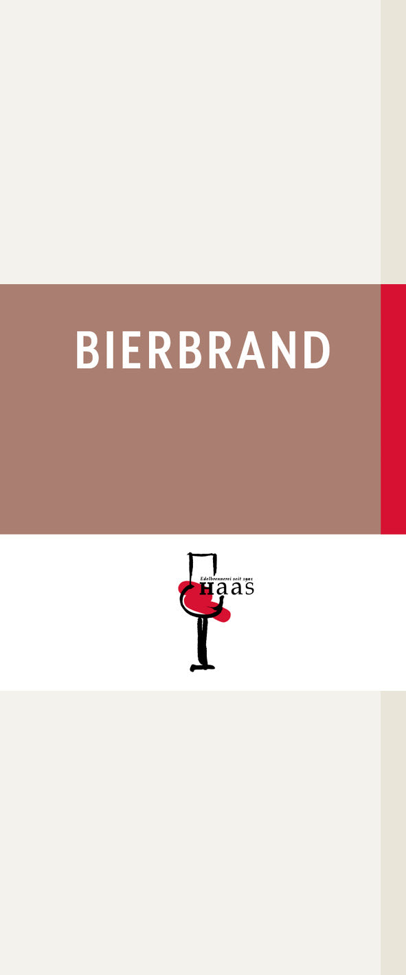 Produktlabel für Bierbrand