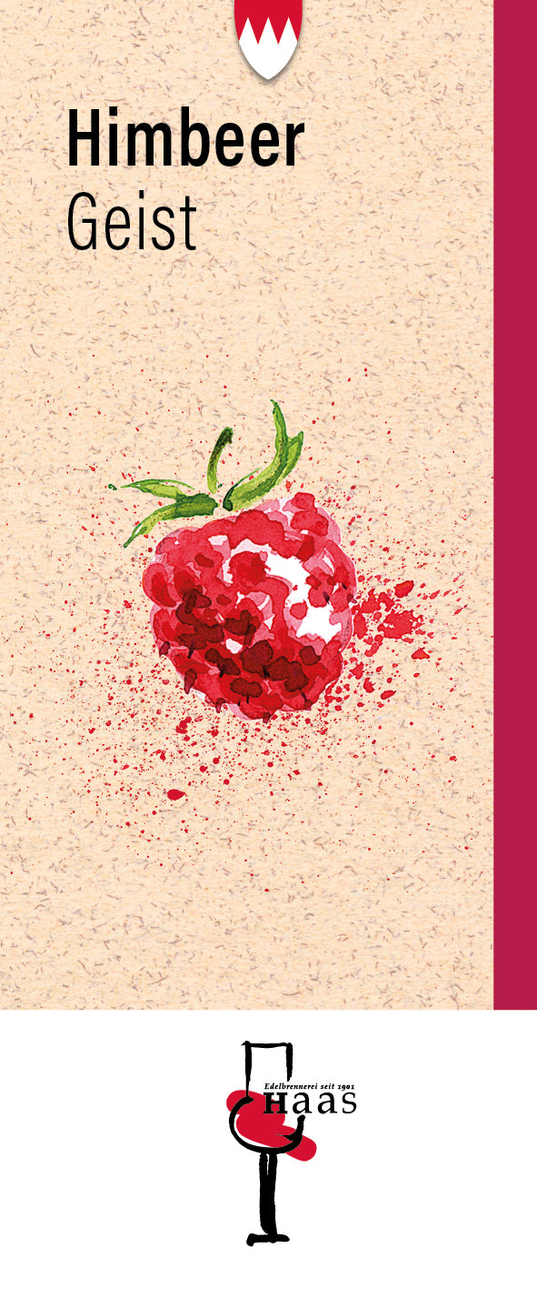Produktlabel für Himbeer Geist