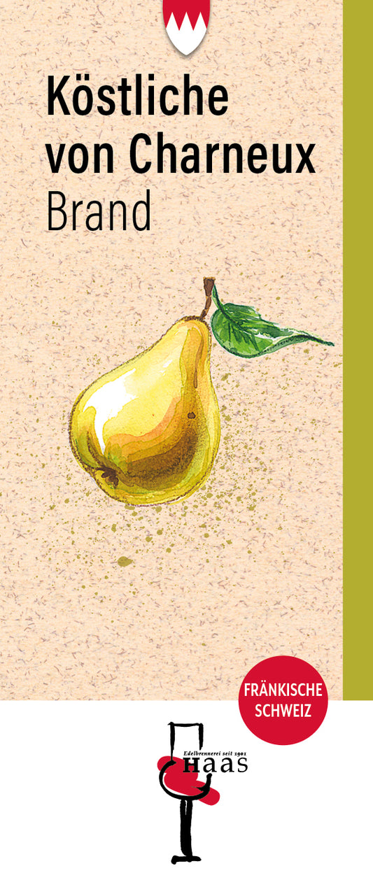 Produktlabel für Birne Köstliche von Charneux