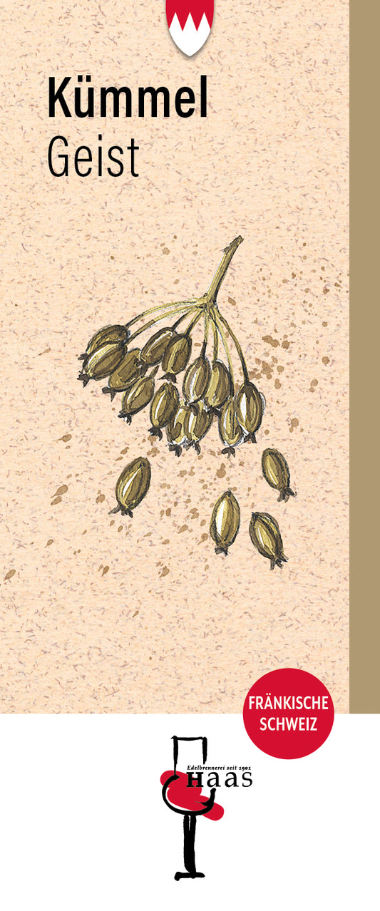 Produktlabel für Kümmel Geist