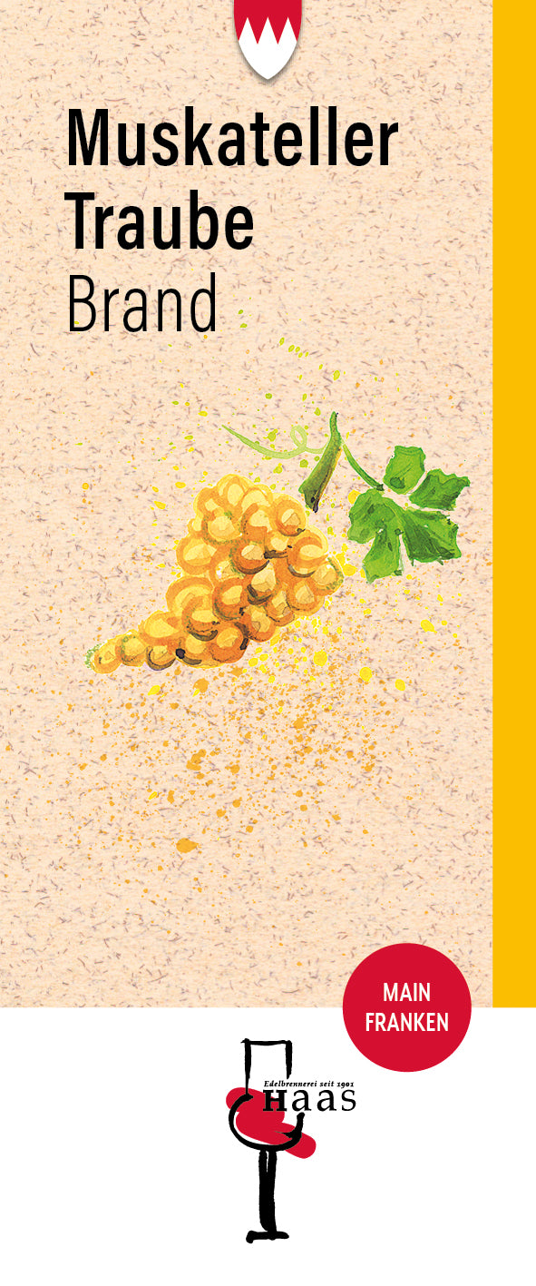 Produktlabel für Muskateller Trauben Brand