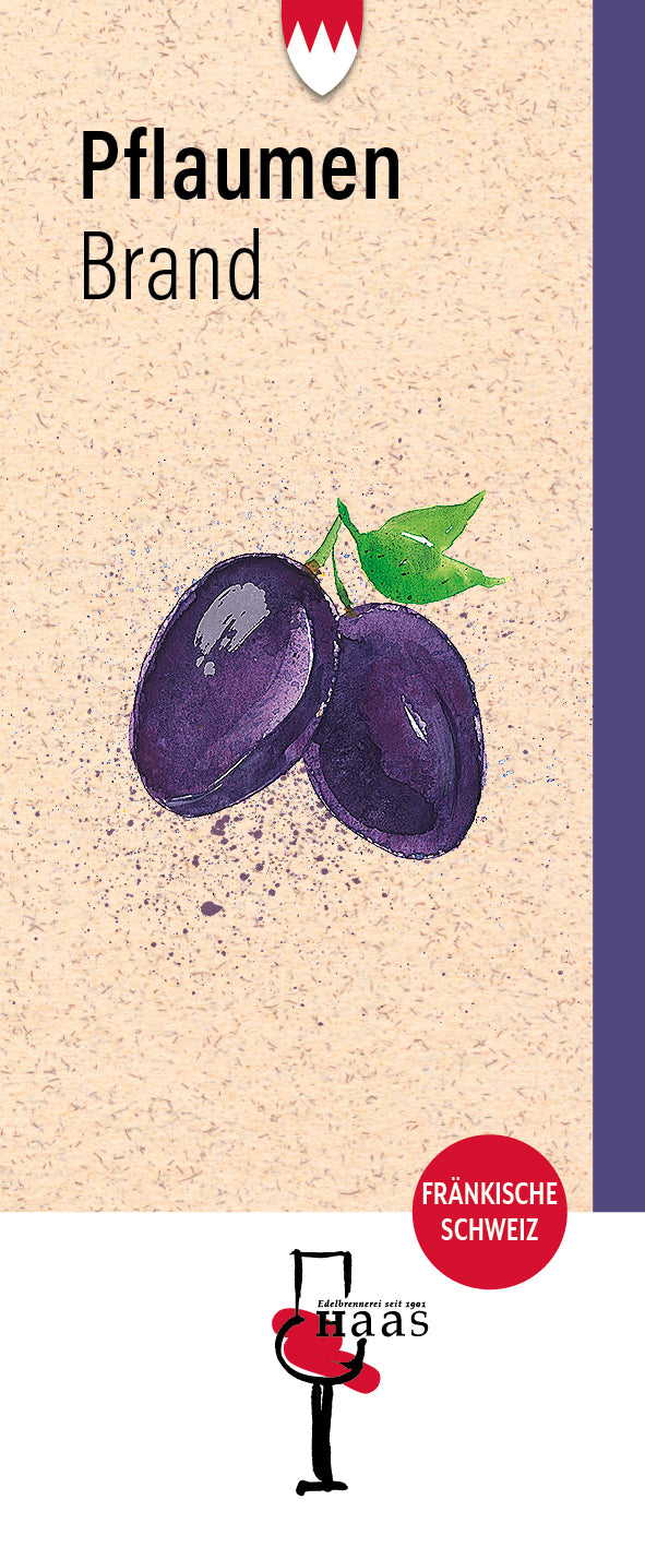 Produktlabel für Pflaumen Brand
