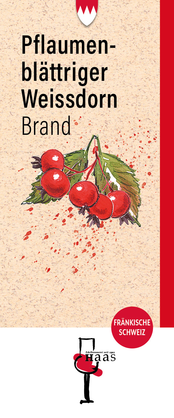Produktlabel für Pflaumenblättriger Weißdorn Brand