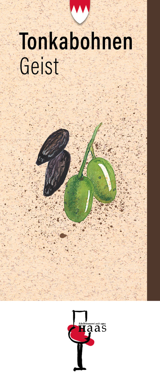 Produktlabel für Tonkabohnen Geist