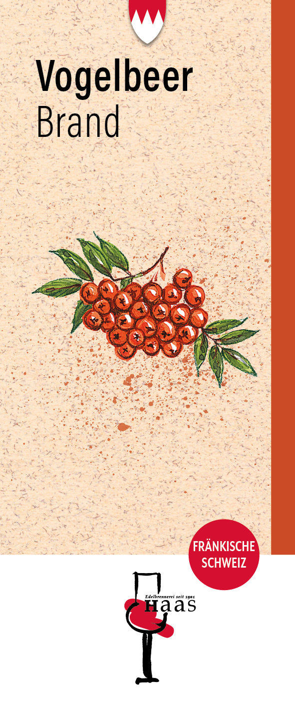 Produktlabel für Vogelbeer Brand