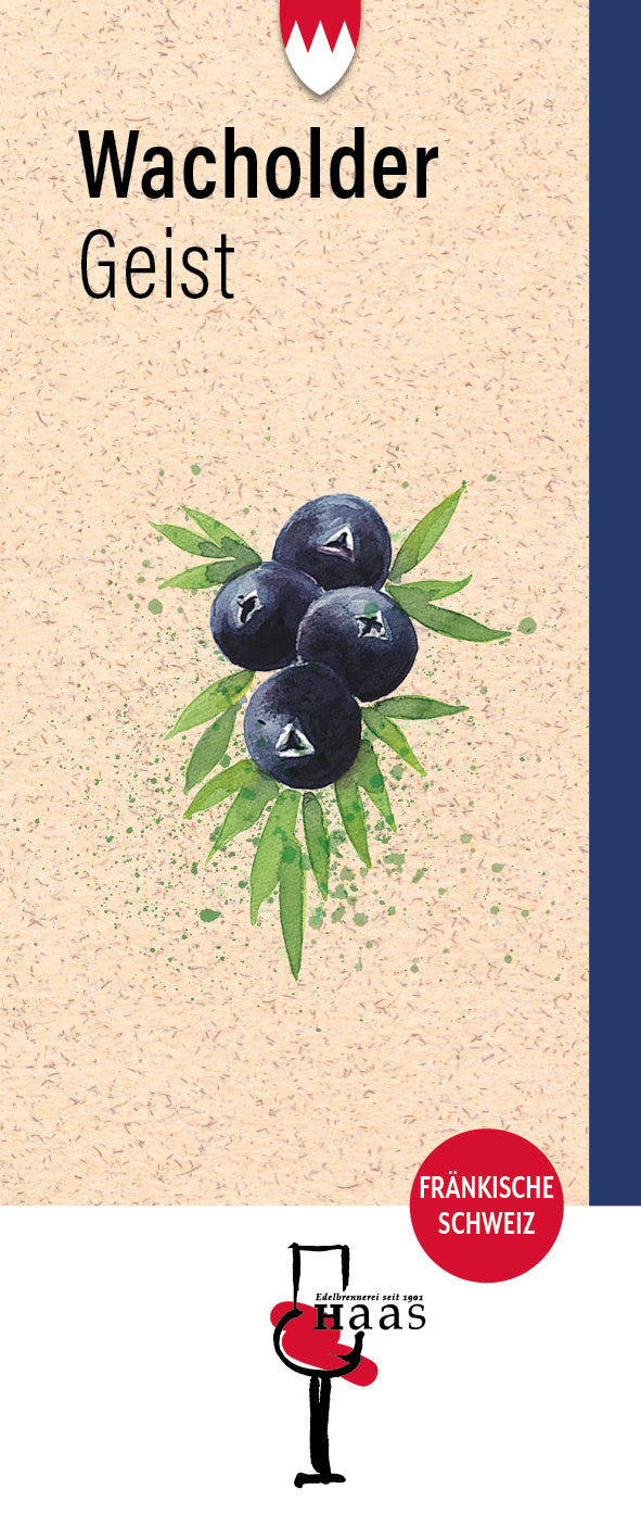 Produktlabel für Wacholder Geist