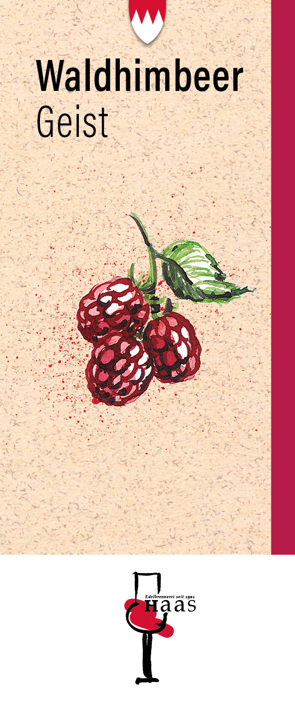 Produktlabel für Waldhimbeer Geist