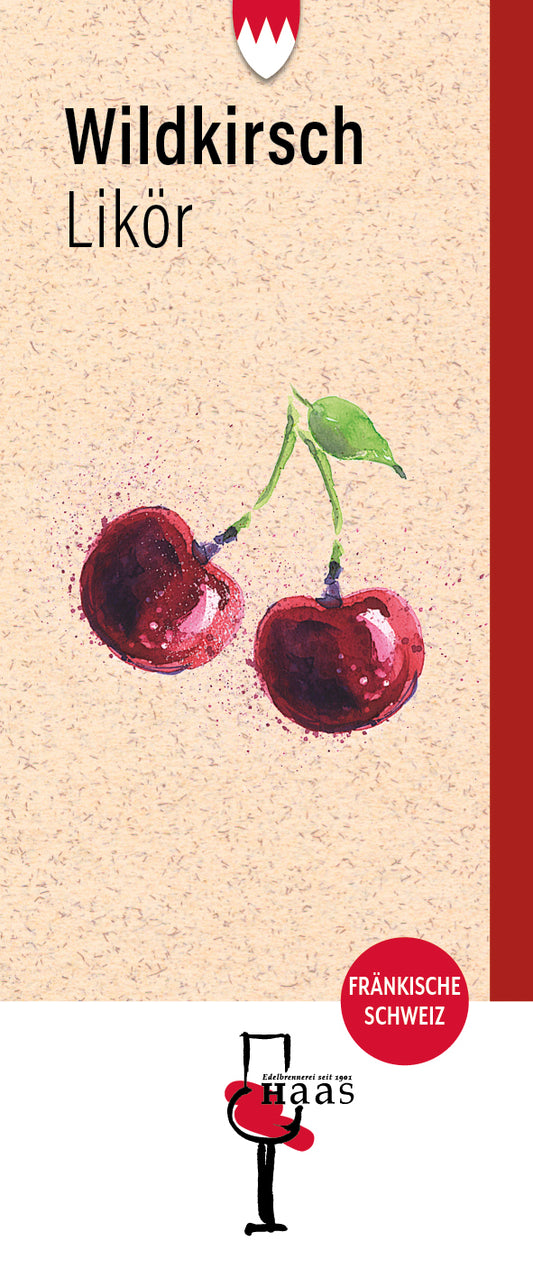 Produktlabel für Wildkirsch Likör