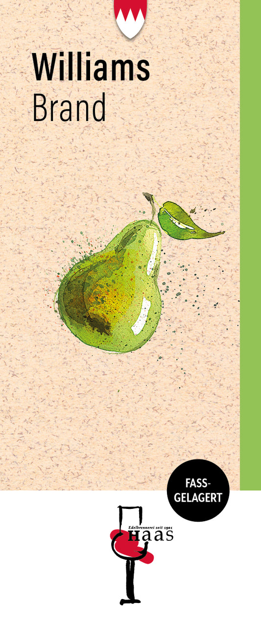 Produktlabel für Williams Brand, fassgelagert