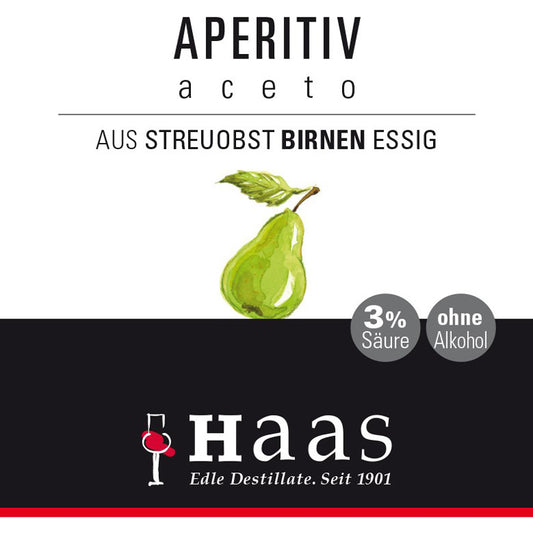 Aperitiv Aceto - aus Obstwein Streuobst Birne, 3% Säure