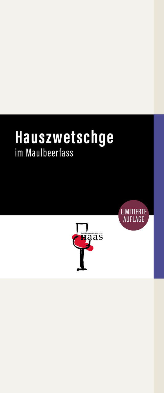 Hauszwetschge im Maulbeerfass
