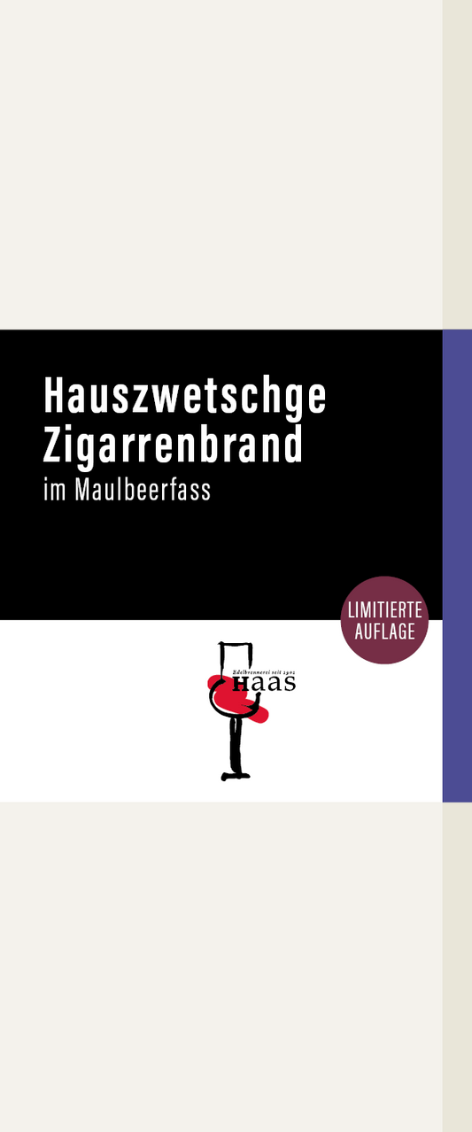 Hauszwetschgen Zigarrenbrand im Maulbeerfass