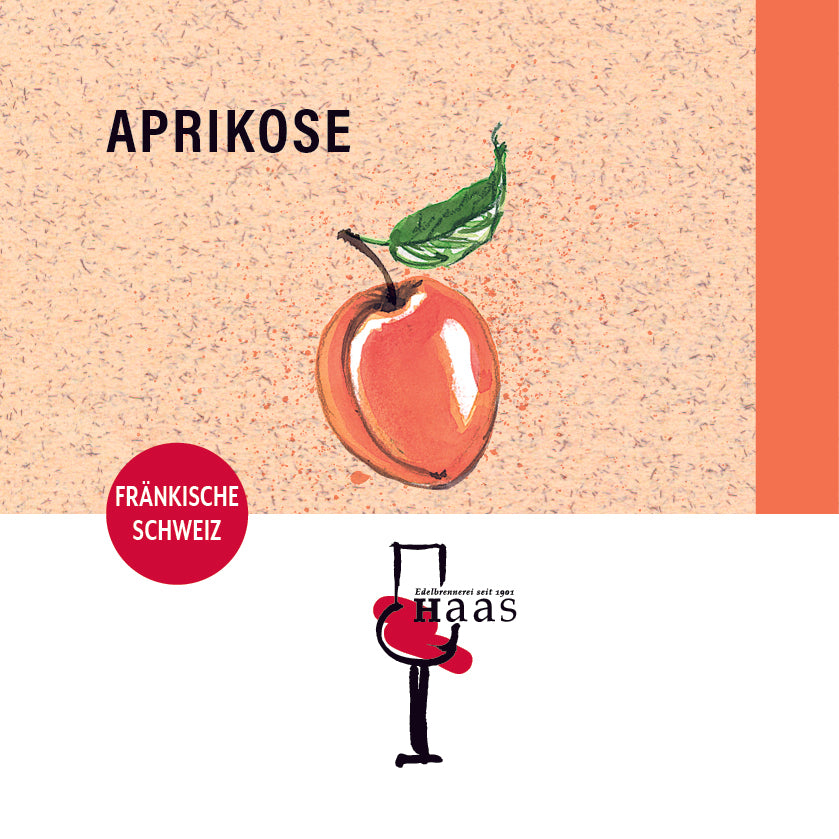 Produktlabel für Fruchtaufstrich Aprikose / Marille
