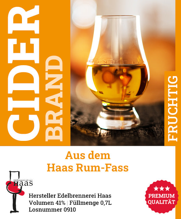 Cider-Brand im Rum-Fass gelagert