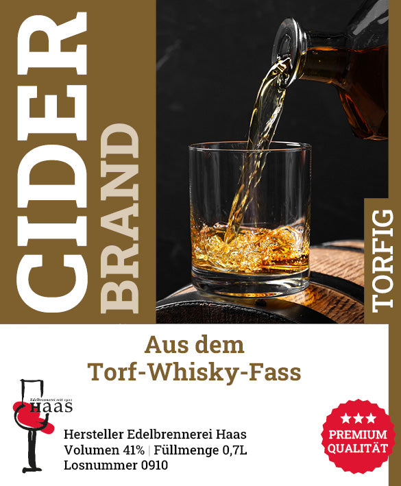 Cider-Brand im Torf-Whisky-Fass gelagert