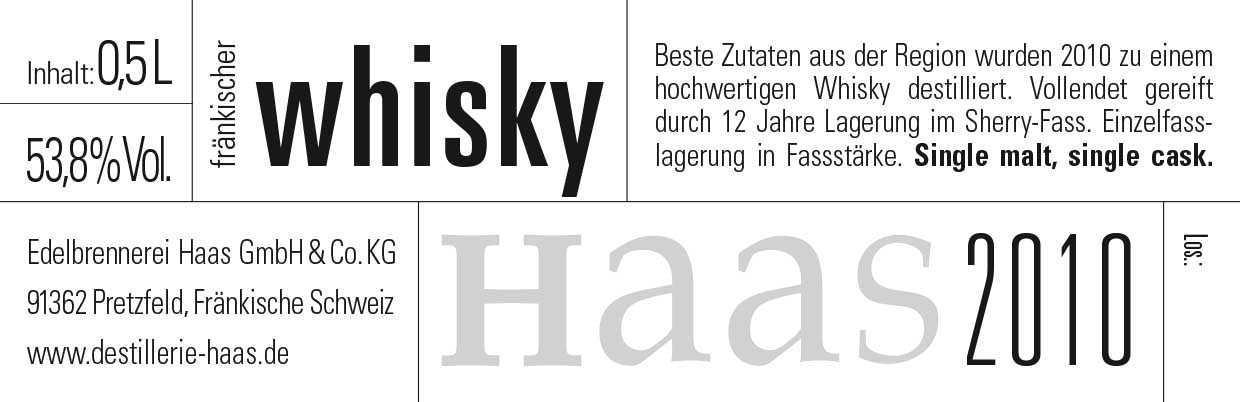 Whisky | 12 Jahre gelagert im Sherry-Fass | single malt, single cask 2010